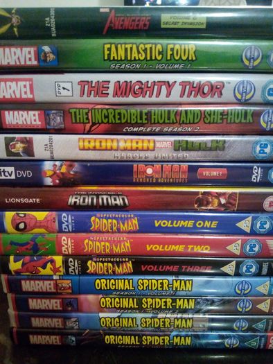 Marvel Animated 14 Dvd Bundle Lot Spider-man Thor Iron Man Avengers Hulk Thor She-hulk Fantastic Four Etc