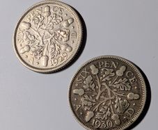 Silver sixpence 1929 1930