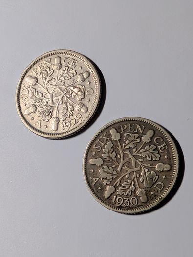 Silver sixpence 1929 1930