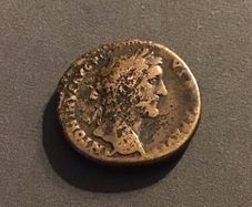 Roman Coin Emperor Antoninus Pius 153-154 AD Sestertius