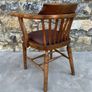 Edwardian Oak Captains Chair. Image 5