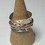 Handmade sterling silver spinner fidget ring. Size o Image 6