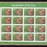 2002 Ireland Introduction of the Euro Currently Commemorative Stamp Sheetlets Plate 1A1A1A1A Fine Used with Dublin CDS cancel of 17th September 2002 (First day of issued) on envelope extract. Image 4