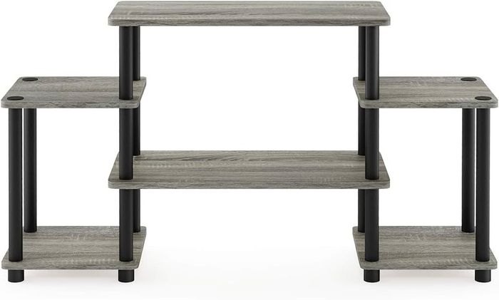 NEW SALE | Turn-N-Tube No Tools Entertainment Center, TV Unit, TV Stands, French Oak/Black, 105.4 (W) x 58 (H) x 29.5 (D) cm