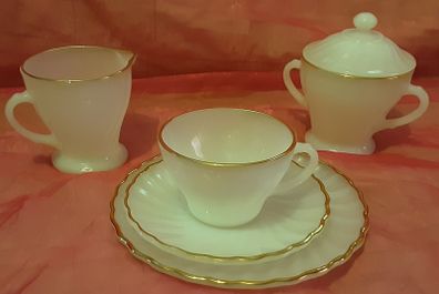 American milk white tea service, PRICE DROP