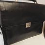 Plevier Men's  Black Leather Briefcase Bag Image 2