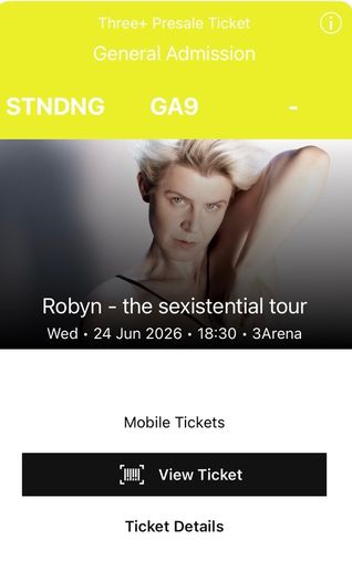 Robyn Ticket Standing!!