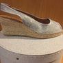 OGETTI Silver Slingback Espadrille Sandals 39 New Image 2