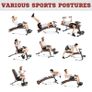 Foldable Weight Bench with Resistance Ropes, Adjustable Dumbbell Bench Sit Up Ab Bench for Multiuse Workout Image 6