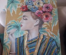 Original canvas art work depicting Frida Kahlo
