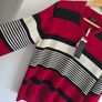 UK16, With Tags Lady Laura Ireland Wool Striped Polo Knit Collared Jumper Image 3