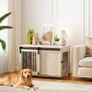Dog Crate for Medium and Large Dogs Modern Side Table with 2 Doors and Latch 100x56x65 cm Oak Image 2