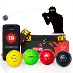Ultimate Training Ball Set - 4 Reaction Ball Plus 2 Adjustable Headband, Great for Reflex, Timing, Accuracy, Focus and Hand Eye Coordination Training for Boxing, MMA