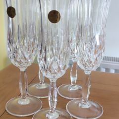 5 Opera by Royal Crystal Rock - 24% Lead Crystal Vintage Champagne Glasses
