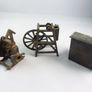 Vintage Diecast Pencil Sharpeners x3 Clock, Spinning Wheel & Playme Piano Image 2