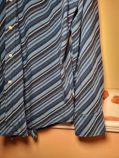 mens Tommy Hilfiger striped shirt Size Large navy