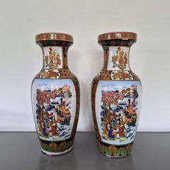 A Pair of Large  Ceramic  Vases