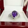Silver Natural Moroccan Amethyst "Leafy Grace" Ring Image 3