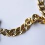 Juicy Couture Logo Heart J Charms Gold Tone Chain Link Toggle Clasp Necklace 17inch. Image 8