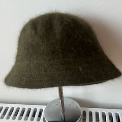 Wool felt khaki cloche