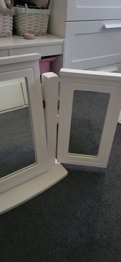 White Triple Mirror