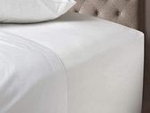 Extra Deep Fitted Sheet King Size White 100% Cotton 200 Thread Count 200 TC Percale 40cm/16 Inches