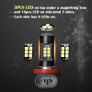 2Pcs H8 H11 Led HB4 9006 HB3 9005 Fog Lights Bulb 3030SMD 1200LM 6000K White Car Driving Running Lamp Auto Leds Light 12V 24V Image 3