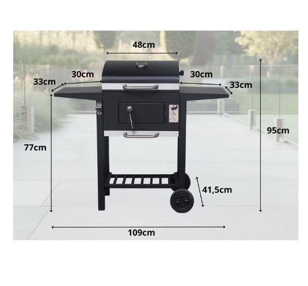 Alvaro Large Charcoal Garden Grill with Lid