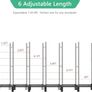 2.44m Outdoor Firewood Rack for Fireplace, Heavy Duty Steel Log Holder, Indoor Wood Pile Storage Organizer, Adjustable Stacker Stand,  Black Image 4