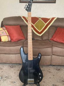 Vintage 1986 Epiphone Accu Bass with Rare 'Hockey Stick' Headstock