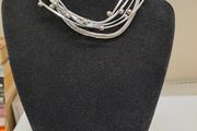 Silver Multi-Strand Statement Necklace