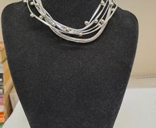Silver Multi-Strand Statement Necklace