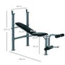 4-Levels Adjustable Weight Bench Fitness Equipment with Barbell Rack-Black Image 2
