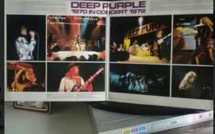 DEEP PURPLE in concert live original double vinyl record. Vinyl is near mint. Sleeve is vg with signs of wear on spine