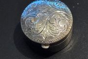 Engraved Sterling Silver Pill Box