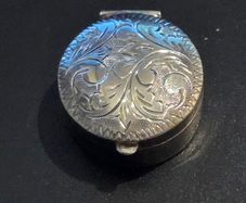 Engraved Sterling Silver Pill Box