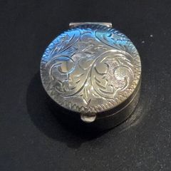 Engraved Sterling Silver Pill Box