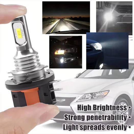 2x H15 High Beam Driving Lights DRL Headlight Bulb Plug And Play 6000K Led Auto HeadLamps For Car 12V