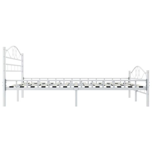 Bed Frame White Metal 180x200 cm