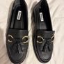 Dune London Black Leather Loafers - Size UK 5 Image 2