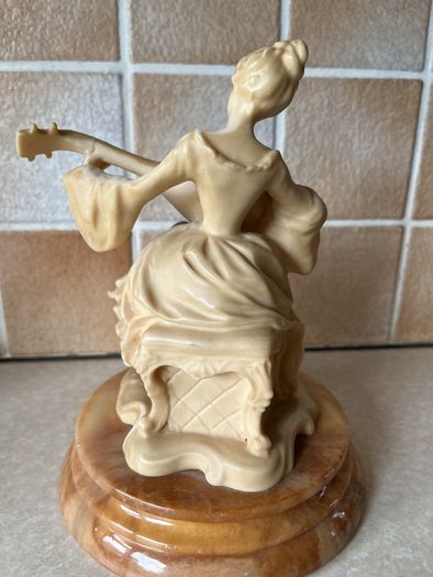 Vintage Midcentury Lady playing a Mandilin