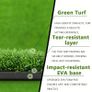 Large Golf Hitting Mat 5ft x 3ft with 6 Tee Holes and 6 Balls Realistic Turf for Swing Practice Image 2