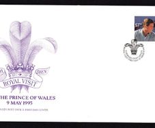 1995 Guernsey HRH The Prince of Wales visits Guernsey Commemorative Stamps Official First Day Cover (FDC)