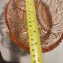 Vintage Deep PINK Decorative Oval Shape Bowl, Bohemian Home Decor Bowl, Cut Pattern DEEP PINK Glass Bowl Image 2
