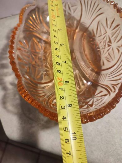 Vintage Deep PINK Decorative Oval Shape Bowl, Bohemian Home Decor Bowl, Cut Pattern DEEP PINK Glass Bowl