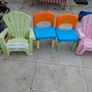 4 plastic kids chairs Image 2