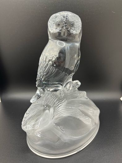 Pair of vintage crystal sculptures crafted by Cristal D'Arques