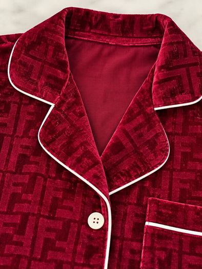 Burgundy Velvet Pyjamas