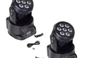 Mini Moving Head LED wash DJ lights.