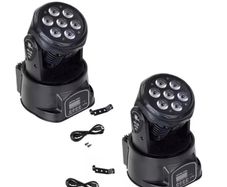 Mini Moving Head LED wash DJ lights.